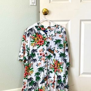 White Hawaiian shirt soft material